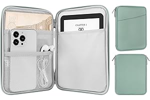 MoKo 6-7" eReader Sleeve Bag for 7" ereader Colorsoft Signature Edition, All-New 6" ereader 11th Gen 2022/10th Gen 2019/8th Gen 2016, 6.8" ereader Paperwhite 11th/10th Gen 2021/2018, Bodhi Green