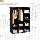 BRIAN & DANY 8 Cube Portable Wardrobe Closet with Doors 45 cm Deep view 6