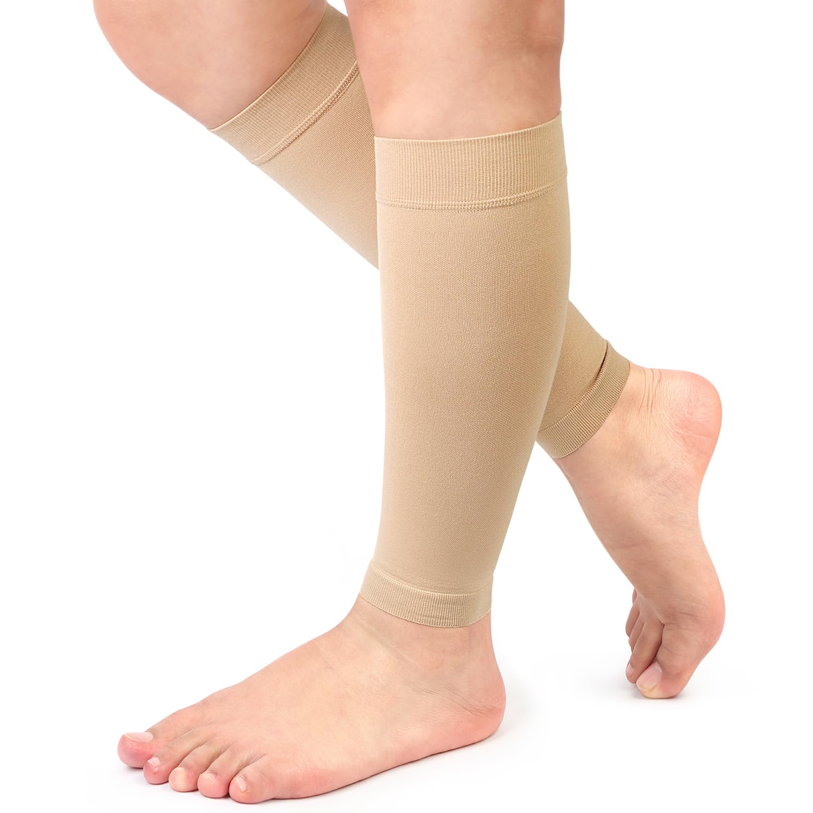 Beister 1 Pair Compression Calf Sleeves (20-30mmHg), Perfect Compression Socks for Running, Shin Splint, Medical, Pain Relief, Air Travel, Nursing, Cycling