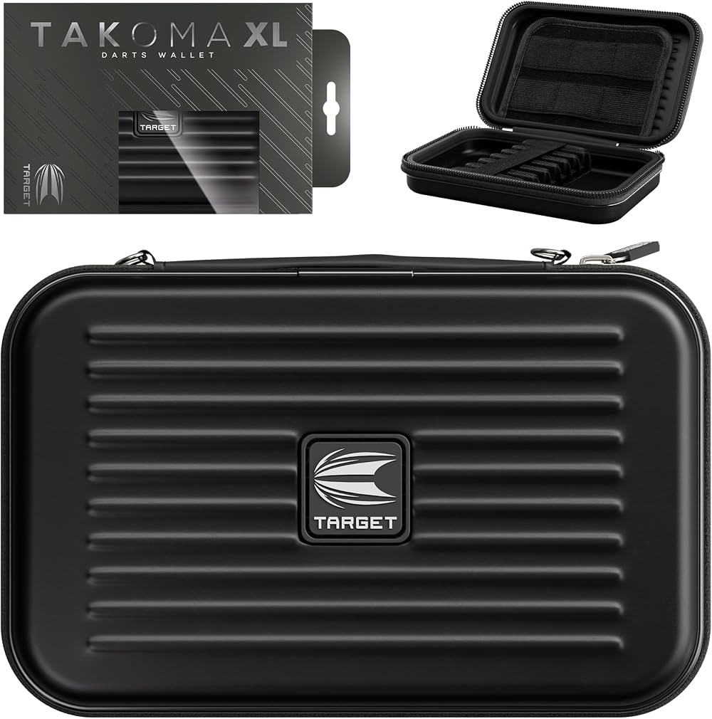Target Darts Takoma XL Darts Wallet Black Holds 6 Darts Case