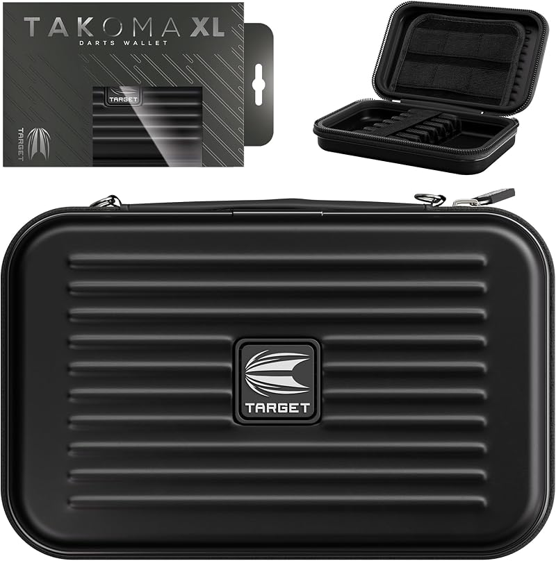 Target Darts Takoma XL Darts Wallet Black Holds 6 Darts Case