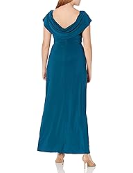 Alex Evenings Women's Long Cowl Neck A-Line