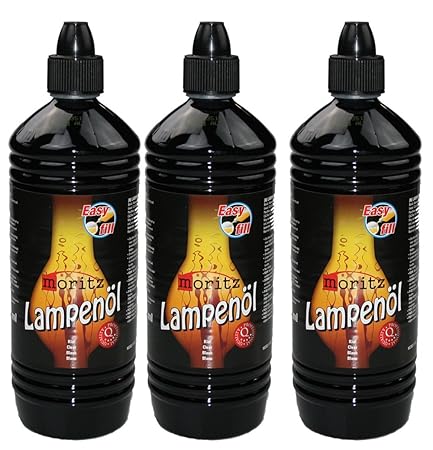 Moritz Lampenöl für Öllampen Bambusfackeln Gartenfackel und Wandfackeln - Wählen Sie 1/3/6/12/24 Liter (3 Liter)