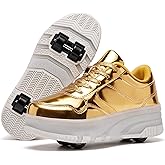 ANEFUN Roller Skate Shoes for Women Girls Shoes with Wheels Fashion Sneakers Detachable 4-Wheels