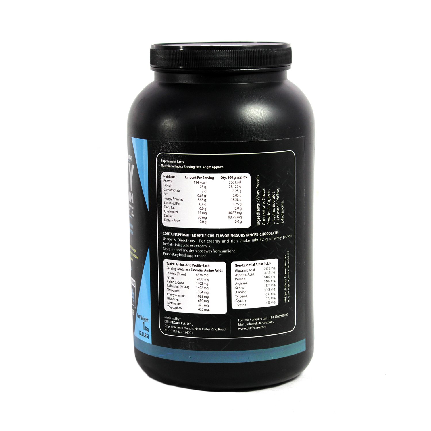 Buy Ok Life Care Whey Protein Concentrate 1kg 2 2lbs Online At Low