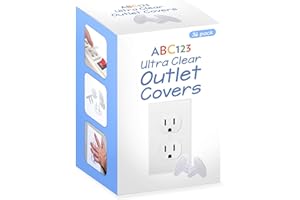 ABC123 - Outlet Plug Covers (36 Pack) Clear Child Proof Electrical Outlets Protector - Wall Socket Protector for Kids