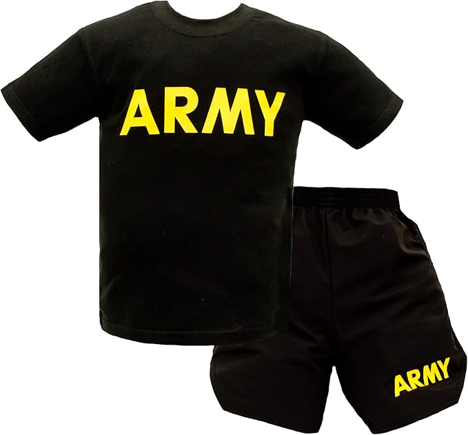 New Trooper Children's US Army PT Uniform TShirt and Shorts Set