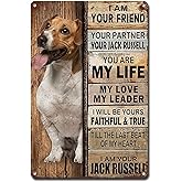 Ymyoo Metal Sign Tin Sign Vintage Wall Art I Am Your Friend Gift for Jack Russell Lovers Vintage Wall Art Prints Garden Sign for Home Decor 8 * 12inches
