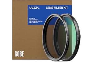 Gobe 49mm UV + Circular Polarizing (CPL) Lens Filter Kit