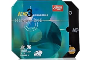 IUYAU Double Happiness DHS Hurricane 3-NEO Table Tennis Rubber Sheet, Professional Ping Pong Rubber, Plastic Material, 7.2 x 6.93 Inches