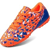 DREAM PAIRS Boys Girls Turf Indoor Soccer Shoes Lace Up Cleats for Little/Big Kid