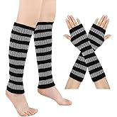 Leoparts Leg Warmers for Women 80s Ribbed Knit Leg Warmers for Dance Yoga Sports Cosplay Costume Party Accessory