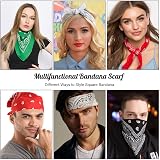 Aomig Bandana Head Scarf Men Women Red Paisley Multi purpose Headwrap 73x36cm view 5
