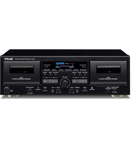 TEAC W-1200 / カセットプレイヤー Amazon.com: TEAC Double Cassette Deck W-1200 (SILVER)【Japan
