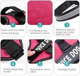 Belababy Soft No Pull Dog Harness X Large Reflective Adjustable Rose view 2