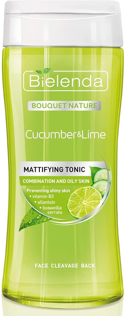 Bielenda Bouquet Nature Cucumber Lime Toner 200ml for Oily Blemish Prone Skin