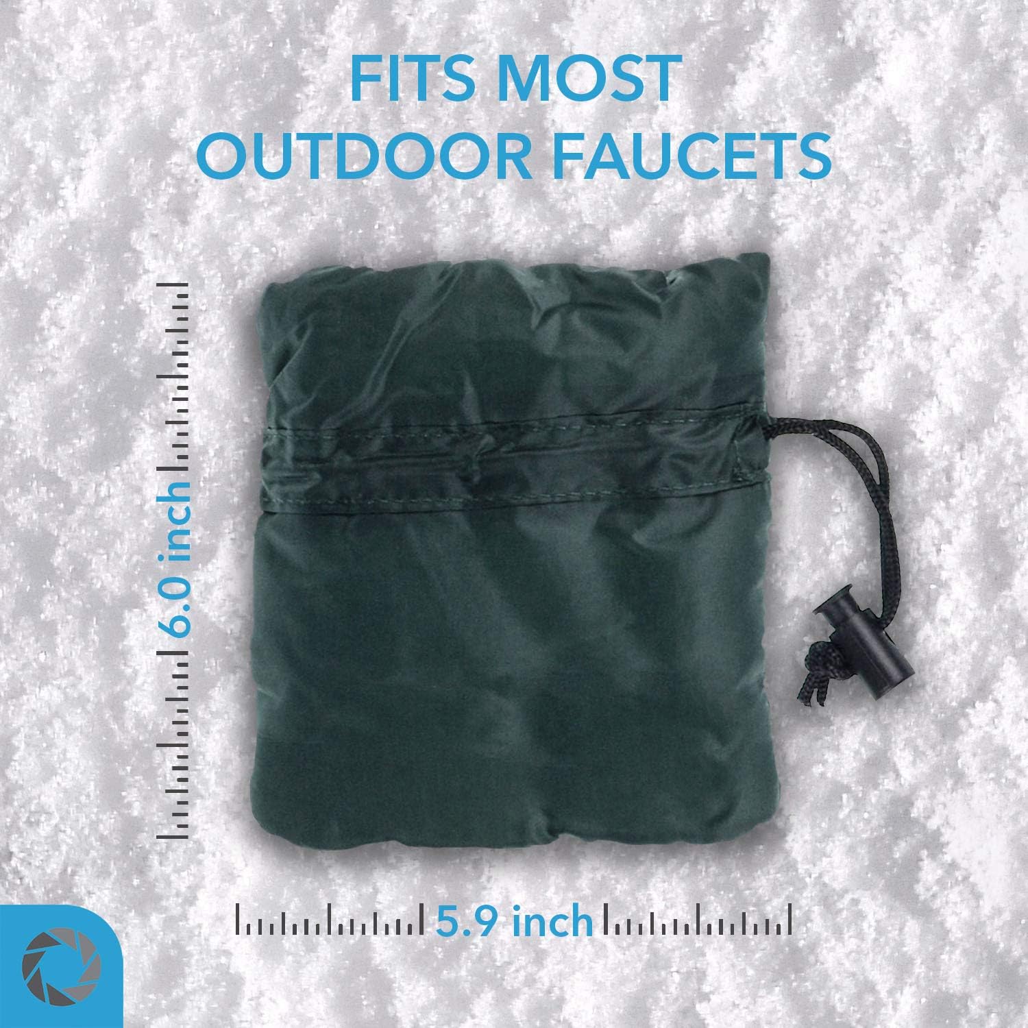 Fstop Labs Outdoor Water Faucet Cover Protector, Faucet Socks for Winter, Reusable Faucet Insulation, Anti-Freeze Hose Bib (Green, 2 Pack Covers) : Garden & Outdoor