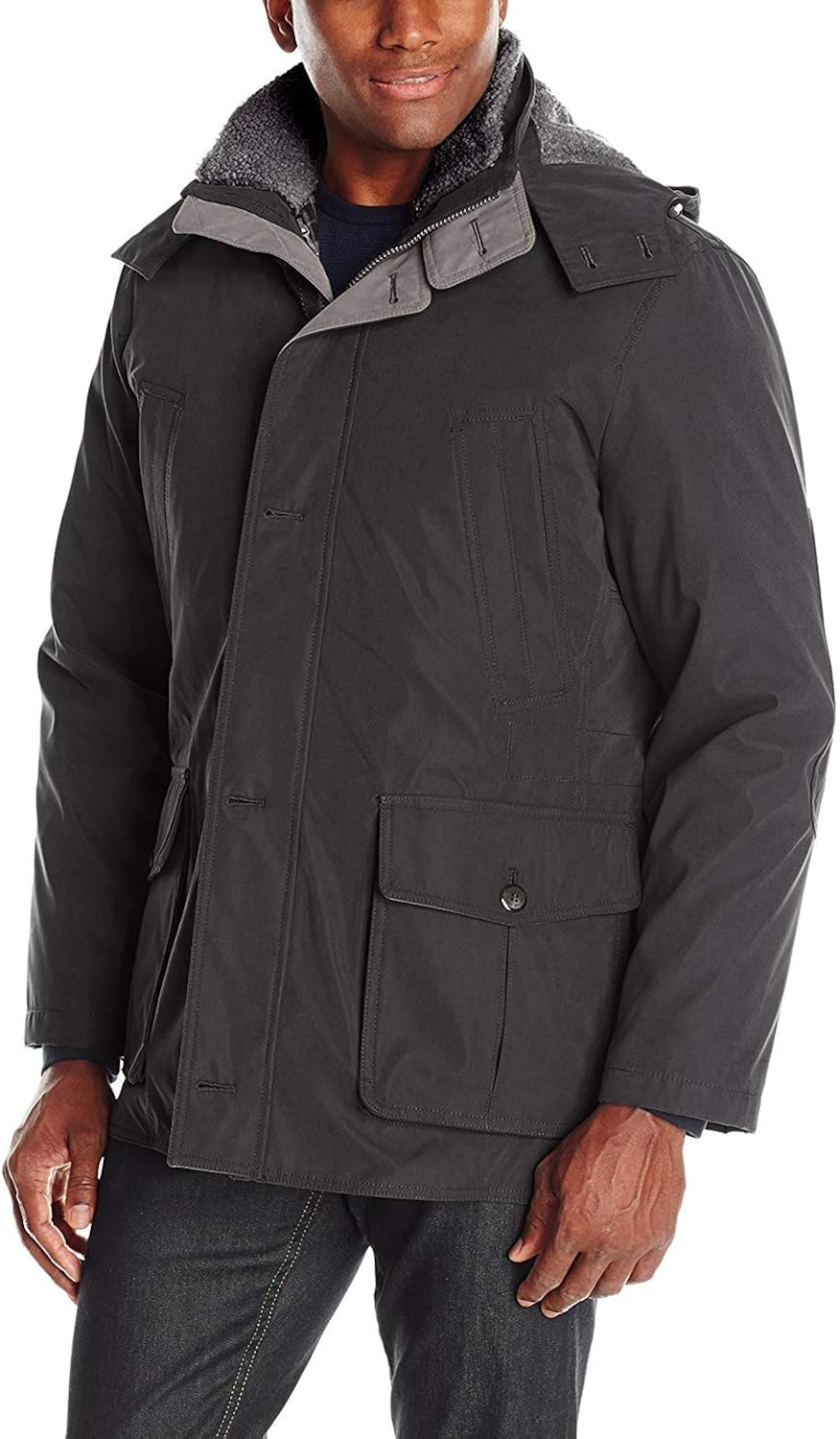 LONDON FOG Mens Bonded Microfiber Parka 