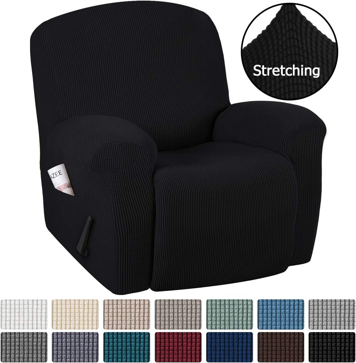 H.VERSAILTEX Stretch Recliner Chair Cover 1Piece Durable Soft High Stretch Jacquard Sofa