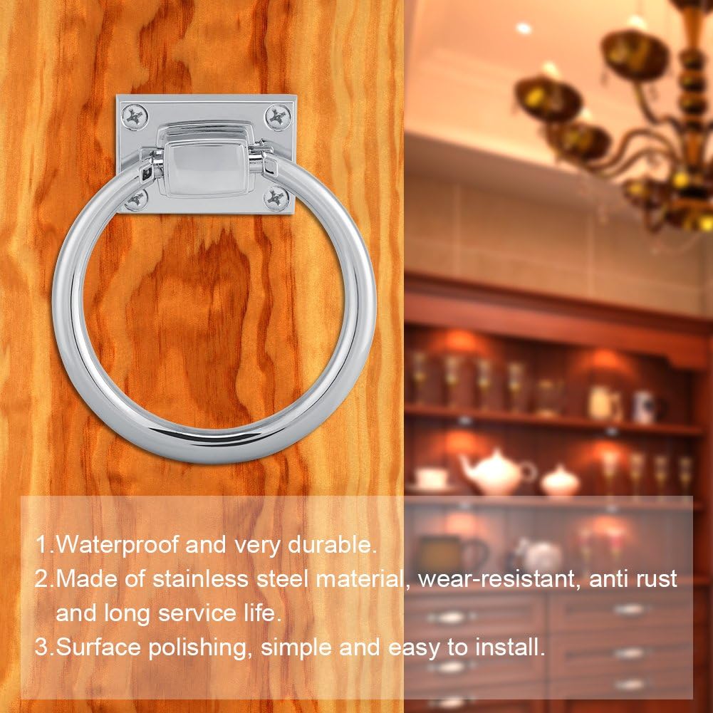 Shiny Silver Drop Pull Furniture Cabinet Handle Wooden Door Knocker Chair Pulls Handle - Image 3