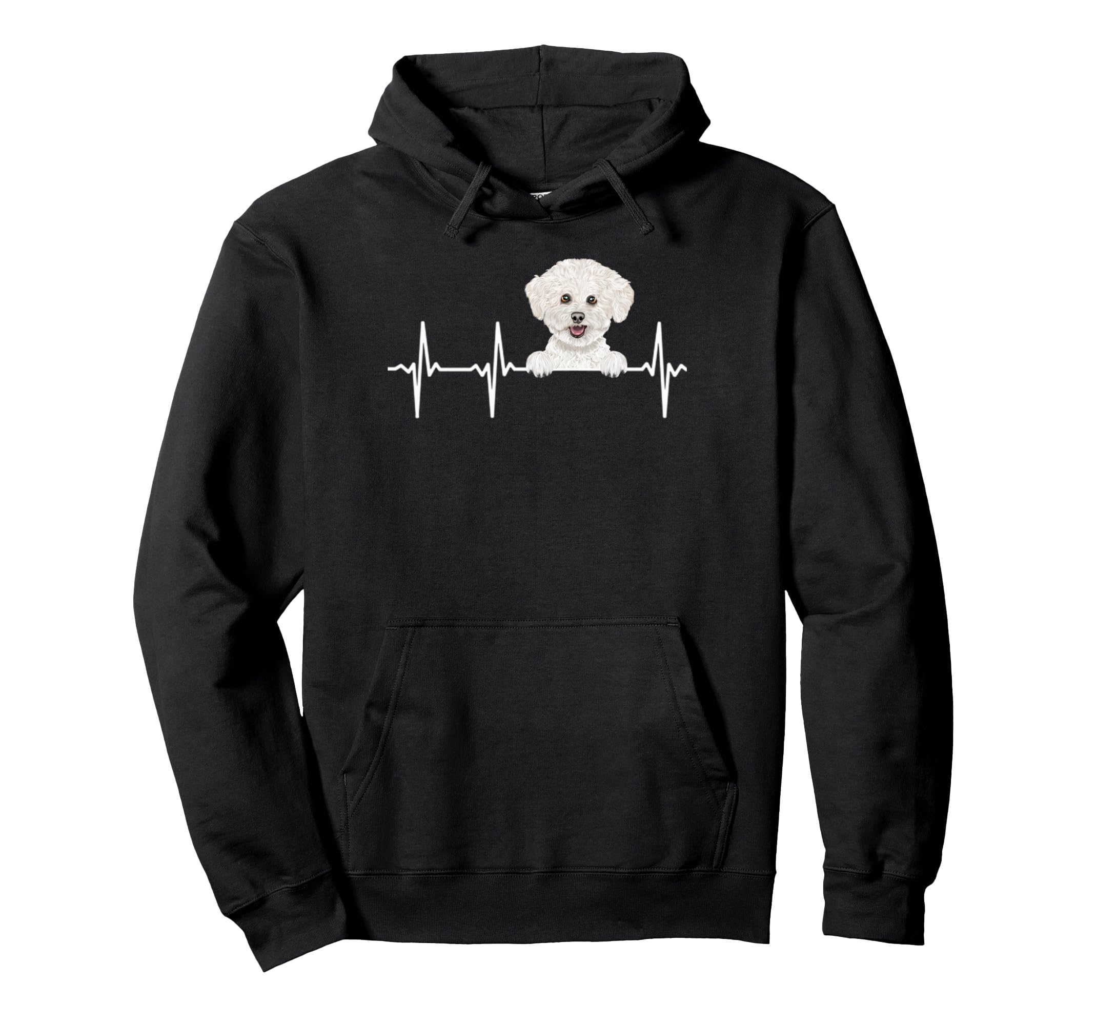 Funny Dog Heartbeat For Bichons Frise Lovers Pullover Hoodie
