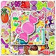 Candy Stickers |50Pcs Colorful Candy Waterproof Vinyl Decals for Water Bottles Laptop Luggage Cup Computer Mobile Phone Skateboard