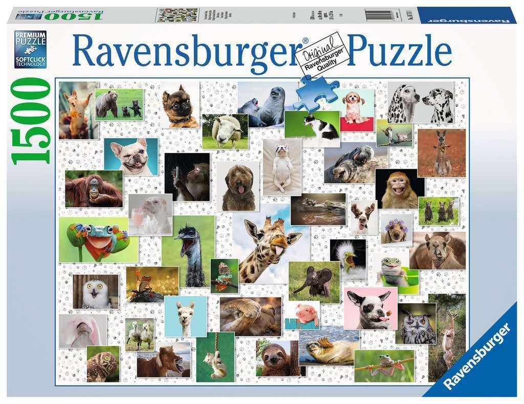 Ravensburger Puzzle 16711 - Funny Animals Collage - 1500 Pieces Puzzle for Adults and Children from 14 Years - Puzzle with Animal Motif