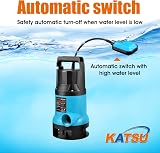 KATSU Garden Submersible Water Pump 400W with 10m 32mm Hose & Quick Connector view 6