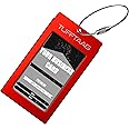 Luggage Tags Business Card Holder by TUFFTAAG - Durable Travel ID Bag Tag in Multiple Color Options, Perfect for Suitcases, B