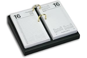 Dacasso A1006 Leather Desktop Holder for 3.5 x 6 in Calendar, Black