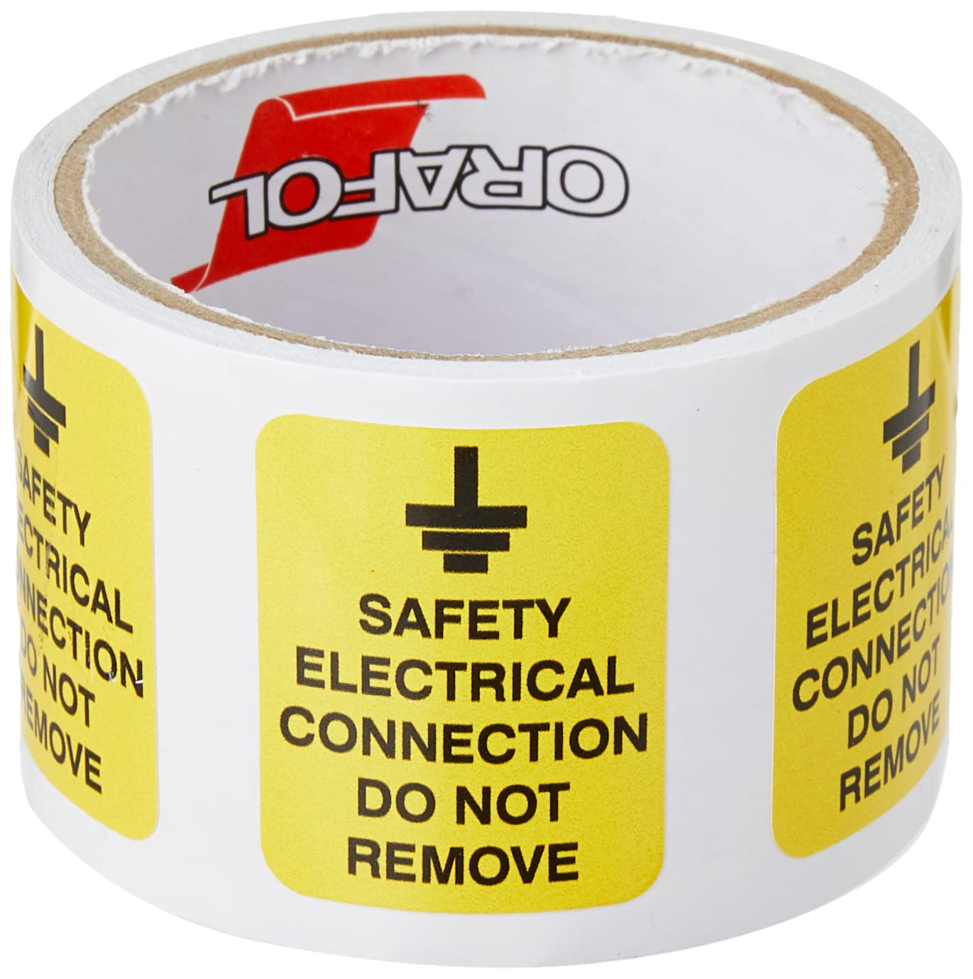 Caledonia Signs 59816 Safety Electrical Connection Do Not Remove Label, 40 mm x 50 mm (Pack of 100)
