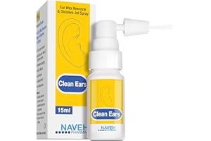 NAVEH PHARMA® CleanEars | Fast-Acting Ear Wax Removal Spray | Breaks Down & Dissolves Earwax in Just 1 Treatment | Clinically Proven to Be 300% More Effective W/Mineral Oil | Gentle & Safe | 0.5 Fl Oz