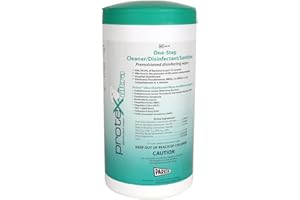PARKER LABS Parkerlabs Protex Disinfectant Textured Wipes Laboratories- Kills 99.9% of Bacteria in 15 Seconds - 7" X 10" (Canister of 75 Wipes)