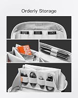 Inateck Electronics Organizer Travel Case 180° Open Water-Resistant Large Black view 4