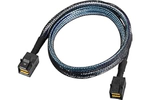 SinLoon Internal Mini SAS HD Cable,1.6FT Internal HD Mini SAS 8643 to 8643 Cable, Compatible with RAID or PCI Express Control