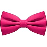 RBOCOTT Mens Solid Color Pre-tied Bow Tie Adjustable Bowtie