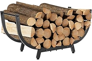 DNKMOR 30INCH Firewood Rack for Outdoor&Indoor,Heavy Duty Stable Log Holder for Fireplace Wood,Durable Metal Wood Storage Rack