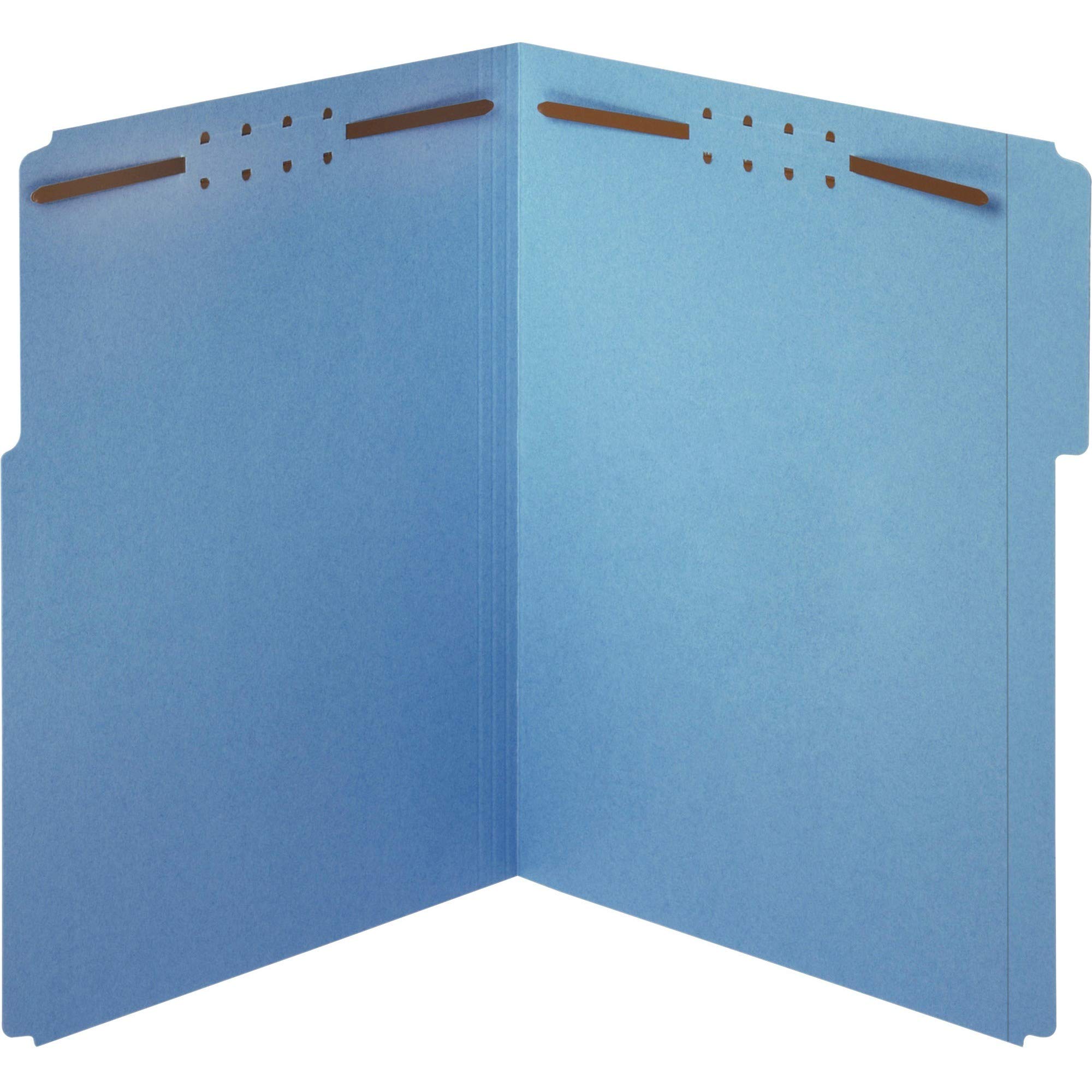 Photo 1 of Pendaflex Fastener Folders, 2 Fasteners, Letter Size, Blue, 1/3 Cut Tabs in Left, Right, Center Positions, 50 per Box (22040GW)