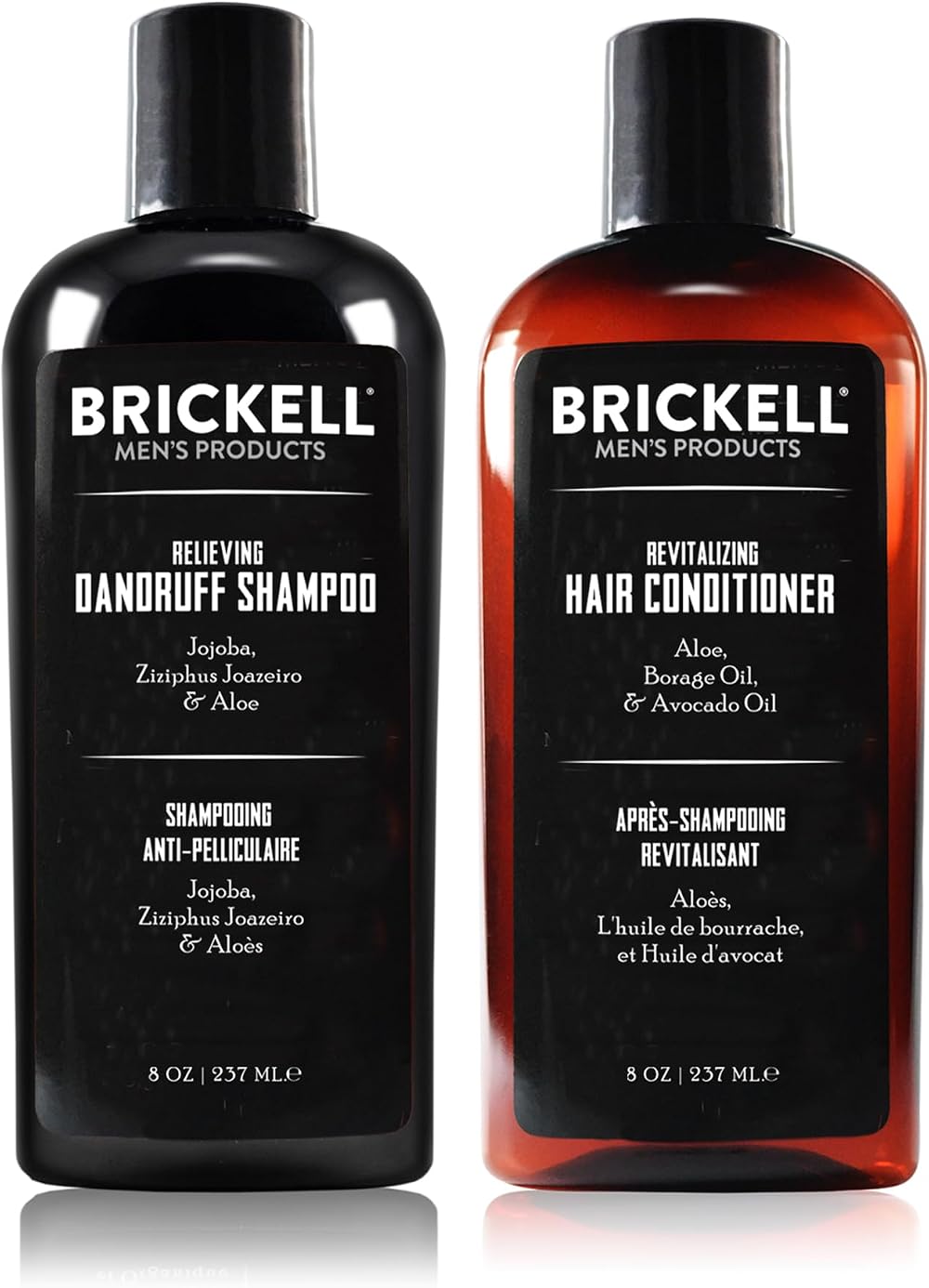 Brickell Men’s Daily Relieving Hair Care Routine Dandruff Shampoo & Conditioner