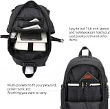 WENIG Anti-Theft Laptop Backpack 15.6 Inch USB Port Water Resistant Travel Bag view 4