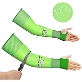 Schwer Ultra-Thin ANSI A6 Cut Resistant Arm Sleeves, 21 Gauge Comfortable and Breathable Protective Sleeves, Arm Protectors for Thin Skin and Bruising, Work, Gardening, Farming, Outdoors, Non-PFAS, M