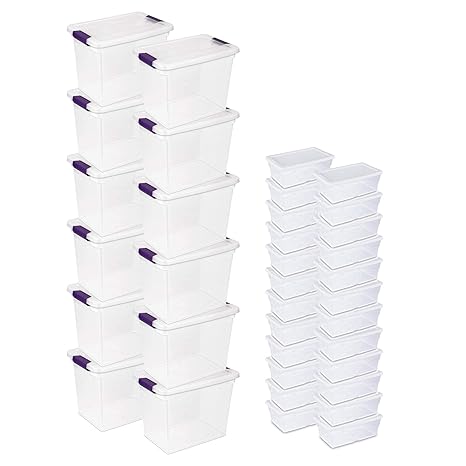 Amazon Com Sterilite 17631706 27 Quart Clearview Latch Box