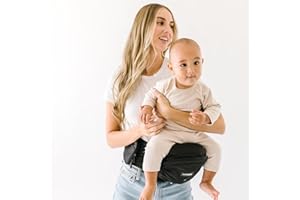 Tushbaby Safety-Certified Hip Carrier for Babies & Toddlers: Machine Washable Child Waist Seat for One Hand Support with Mult