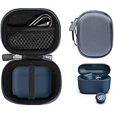 CaseSack Case for JLab Go Pop+,Go Air Pop,Air Tones+/ Tones, JBuds Mini True Wireless Earbuds, Compact Organizer for The Charger case and Charger Cord (Stone Blue)