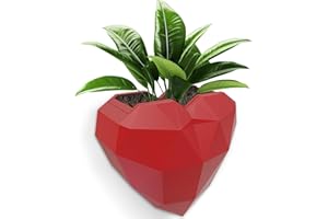 VMAYAN Heart Self Watering Planter | Indoor Wall Planters for Indoor Plants | Vertical Succulent Wall Planters | Create A Wall Garden Without Drilling (Red)