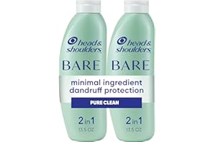 Head & Shoulders Anti-Dandruff Shampoo and Conditioner, BARE Pure Clean 2-in-1 Twin Pack, 1% Pyrithione Zinc, Scalp Care, Sulfate-Free, Silicone-Free, 13.5 fl oz Each