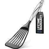 Zulay Kitchen Stainless Steel Fish Turner Spatula | 12.8&rdquo; Flexible Slotted Turner for Cooking &amp; Frying - Ergonomic Handle, Non-Stick Safe &amp; Dishwasher Safe Kitchen Utensil