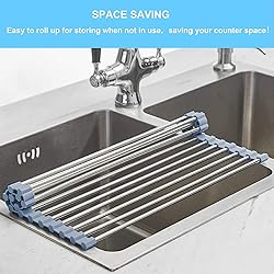 Seropy Roll Up Dish Drying Rack, Over The Sink Dish