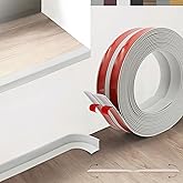 Flexible Wall Corner Protector Molding Trim, Peel and Stick Self Adhesive Wall Trim Corner Guards Edge Protector Strip for Baseboards, Tables, Ceiling Edges, Windows,DIY Decor (White, 1.6 in x 10ft)