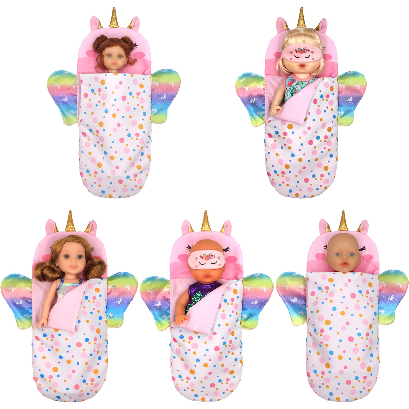 SOTOGO 11 Sets American Wellie Doll Clothes Outfits Dresses Pajamas Swimsuit, Wishers Doll Clothes Fit for 14 to 14.5 Inch Dolls